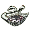 Crystal Zinc alloy Pendant, Fashion jewelry findings, Many colors for choice, Animal 22x27mm, Sold By PC
