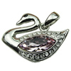 Crystal Zinc alloy Pendant, Fashion jewelry findings, Many colors for choice, Animal 22x27mm, Sold By PC