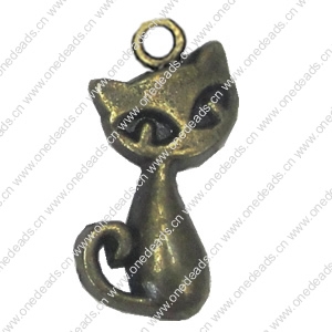 Zinc alloy Pendant, Fashion jewelry findings, Many colors for choice, Animal 17x8mm, Sold By Bag