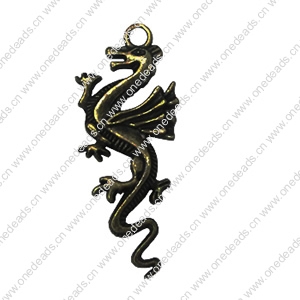 Zinc alloy Pendant, Fashion jewelry findings, Many colors for choice, Animal 49x20mm, Sold By Bag