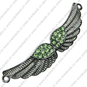 Crystal Zinc alloy Connector, Fashion jewelry findings, Many colors for choice, 58x12mm, Sold By PC