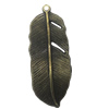 Zinc alloy Pendant, Fashion jewelry findings, Many colors for choice, Leaf 43x18mm, Sold By Bag
