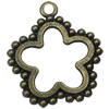 Zinc alloy Pendant, Fashion jewelry findings, Many colors for choice, Flower 25x21mm, Sold By Bag
