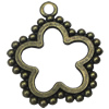 Zinc alloy Pendant, Fashion jewelry findings, Many colors for choice, Flower 25x21mm, Sold By Bag