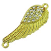 Crystal Zinc alloy Connector, Fashion jewelry findings, Many colors for choice, 17x46mm, Sold By PC
