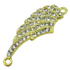 Crystal Zinc alloy Connector, Fashion jewelry findings, Many colors for choice, 15x40mm, Sold By PC
