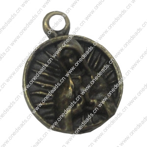 Zinc alloy Pendant, Fashion jewelry findings, Many colors for choice, Flat Round 18 x17.5mm, Sold By Bag