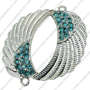 Crystal Zinc alloy Connector, Fashion jewelry findings, Many colors for choice, 41x42mm, Sold By PC 