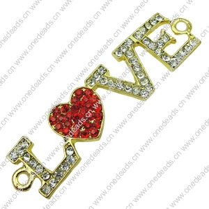 Crystal Zinc alloy Connector, Fashion jewelry findings, Many colors for choice, 12x51mm, Sold By PC