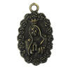 Zinc alloy Pendant, Fashion jewelry findings, Many colors for choice,Cameo 49.5x4mm, Sold By Bag
