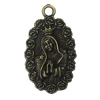 Zinc alloy Pendant, Fashion jewelry findings, Many colors for choice,Cameo 49.5x4mm, Sold By Bag