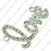 Crystal Zinc alloy Connector, Fashion jewelry findings, Many colors for choice, 20x28mm, Sold By PC