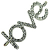 Crystal Zinc alloy Connector, Fashion jewelry findings, Many colors for choice, 15x44mm, Sold By PC
