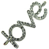 Crystal Zinc alloy Connector, Fashion jewelry findings, Many colors for choice, 15x44mm, Sold By PC