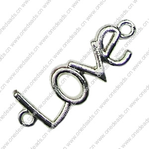 Connector. Fashion Zinc Alloy Jewelry Findings. letter 16x41mm. Sold by PC