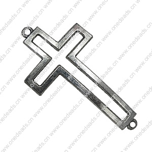 Zinc alloy Connector, Fashion jewelry findings, Many colors for choice,Cross 54x28mm, Sold By Bag