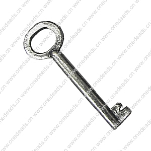 Zinc alloy Pendant, Fashion jewelry findings, Many colors for choice, Key 20.5x6.5mm, Sold By Bag