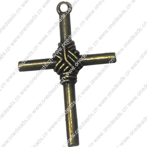Zinc alloy Pendant, Fashion jewelry findings, Many colors for choice,Cross 49x32mm, Sold By Bag