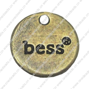 Zinc alloy Pendant, Fashion jewelry findings, Many colors for choice, Flat Round 14mm, Sold By Bag