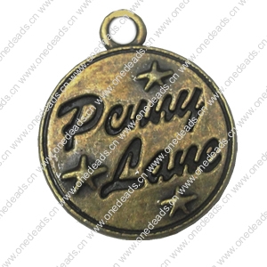 Zinc alloy Pendant, Fashion jewelry findings, Many colors for choice, Flat Round 25x21mm, Sold By Bag