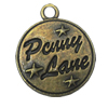 Zinc alloy Pendant, Fashion jewelry findings, Many colors for choice, Flat Round 25x21mm, Sold By Bag
