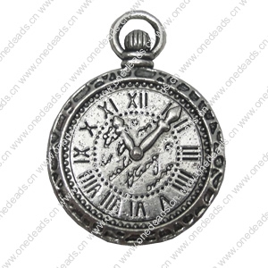 Zinc alloy Pendant, Fashion jewelry findings, Many colors for choice,Clocks and Watches 29x21.5mm, Sold By Bag