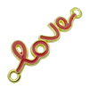 Zinc Alloy Enamel Connector, Fashion jewelry findings, Many colors for choice, letter 39x11mm, Sold by PC