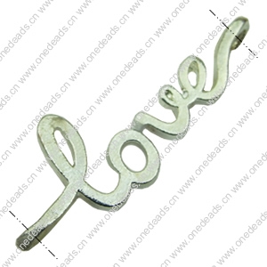 Connector. Fashion Zinc Alloy Jewelry Findings. letter 40x13mm. Sold by PC