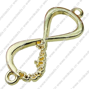 Connector. Fashion Zinc Alloy Jewelry Findings. "8" shape 37x14mm. Sold by PC
