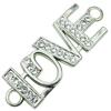 Crystal Zinc alloy Connector, Fashion jewelry findings, Many colors for choice, 45x15mm, Sold By PC
