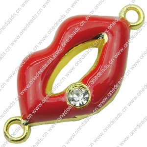 Crystal Zinc alloy Connector, Fashion jewelry findings, Many colors for choice, 27x13mm, Sold By PC