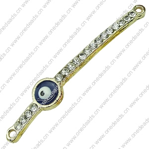 Crystal Zinc alloy Connector, Fashion jewelry findings, Many colors for choice, 46x8mm, Sold By PC