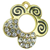 Crystal Zinc alloy Connector, Fashion jewelry findings, Many colors for choice, 29x30mm, Sold By PC
