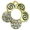 Crystal Zinc alloy Connector, Fashion jewelry findings, Many colors for choice, 29x30mm, Sold By PC