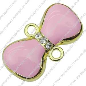 Crystal Zinc alloy Connector, Fashion jewelry findings, Many colors for choice, 28x16mm, Sold By PC
