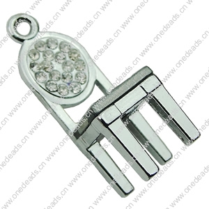 Crystal Zinc alloy Pendant, Fashion jewelry findings, Many colors for choice, Chair 29x10x15mm, Sold By PC