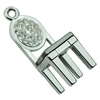 Crystal Zinc alloy Pendant, Fashion jewelry findings, Many colors for choice, Chair 29x10x15mm, Sold By PC