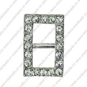 Slider, Zinc Alloy Bracelet Findinds, 28x18mm, Hole size:8x10mm, Sold by PC