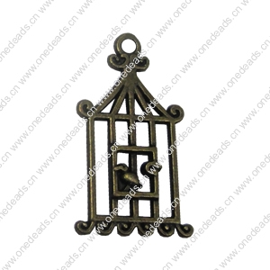 Zinc alloy Pendant, Fashion jewelry findings, Many colors for choice, Birdcage  31x18mm, Sold By Bag