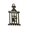 Zinc alloy Pendant, Fashion jewelry findings, Many colors for choice, Birdcage  31x18mm, Sold By Bag