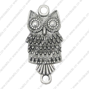 Connector. Fashion Zinc Alloy Jewelry Findings. Animal 28x13mm. Sold by Bag   