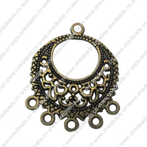 Connector. Fashion Zinc Alloy Jewelry Findings. Flat Round 33x26mm. Sold by PC    