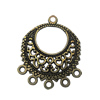 Connector. Fashion Zinc Alloy Jewelry Findings. Flat Round 33x26mm. Sold by PC    
