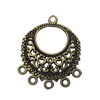 Connector. Fashion Zinc Alloy Jewelry Findings. Flat Round 33x26mm. Sold by PC    