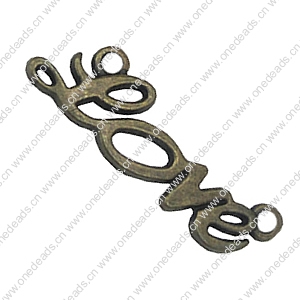 Connector. Fashion Zinc Alloy Jewelry Findings. Letter 10x34mm. Sold by  Bag   