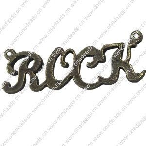 Connector. Fashion Zinc Alloy Jewelry Findings. Letter 31x11mm. Sold by Bag   