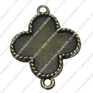 Connector. Fashion Zinc Alloy Jewelry Findings. Flower 26x20mm. Sold by Bag   