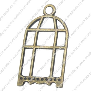 Zinc alloy Pendant, Fashion jewelry findings, Many colors for choice, Birdcage 26x15mm, Sold By Bag