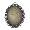 Zinc Alloy Cabochon Settings. Fashion Jewelry Findings. 54x41mm Inner dia：30x39.9mm. Sold by Bag     