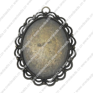 Zinc Alloy Cabochon Settings. Fashion Jewelry Findings. 54x41mm Inner dia：30x39.9mm. Sold by Bag     